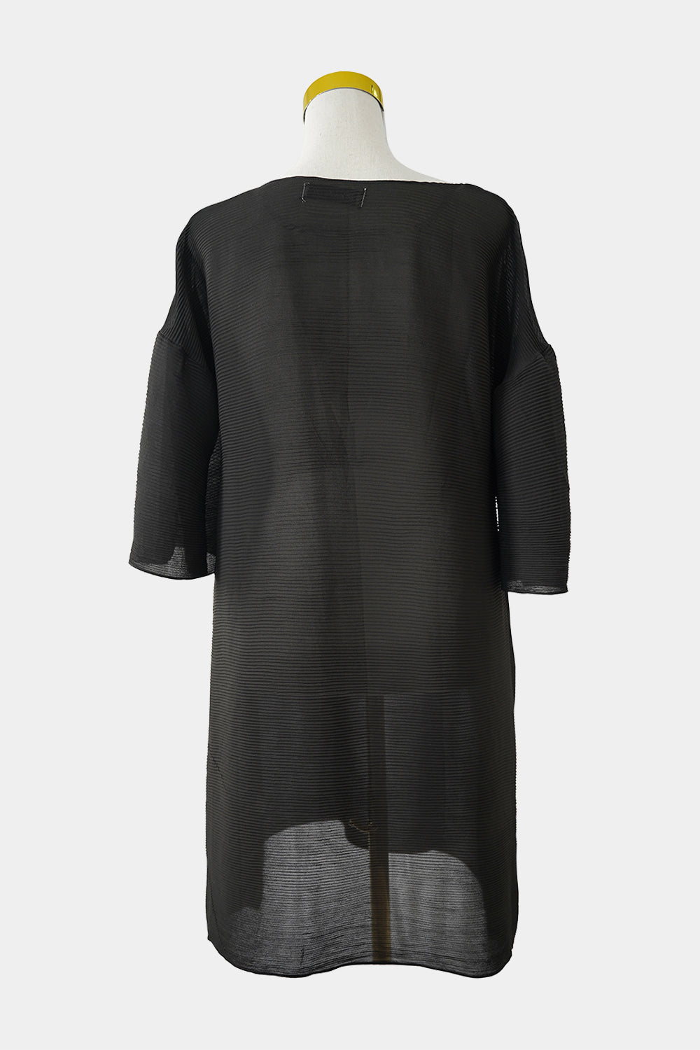 Roubi B Designs Black Sheer Smock Midi Dress