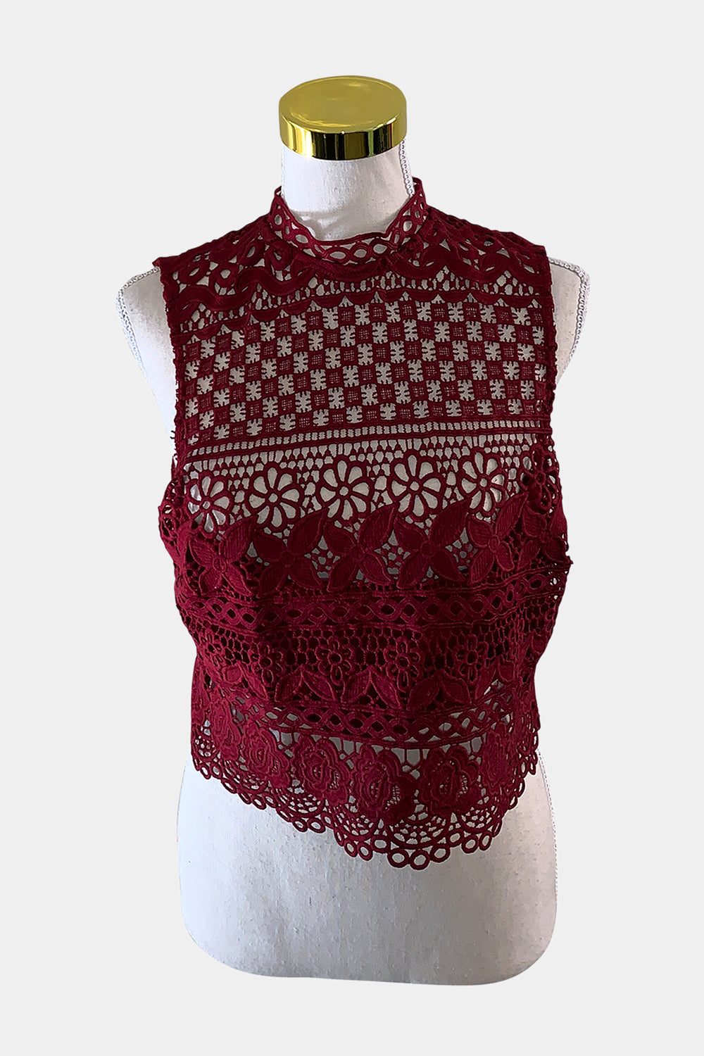 BARDOT Burgundy Top