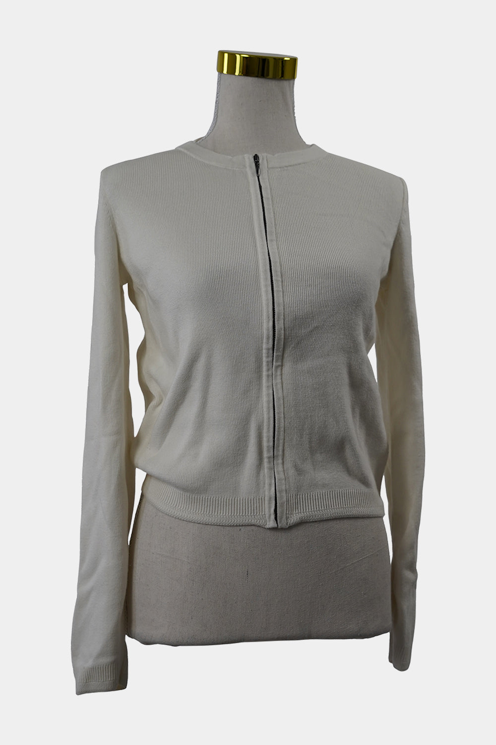 Tommy Hilfiger White Knit Zip Jacket
