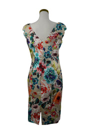 LEINABROUGHTON Multi Panneled Floral Midi Dress