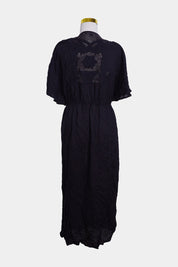 French Connection Black Lace Detail Kaftan