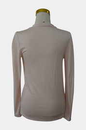 SABA Baby Pink Cowl Neck Long Sleeve Top