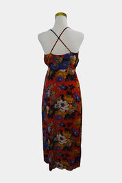 New Look Petite Red Floral Wrap Midi Dress