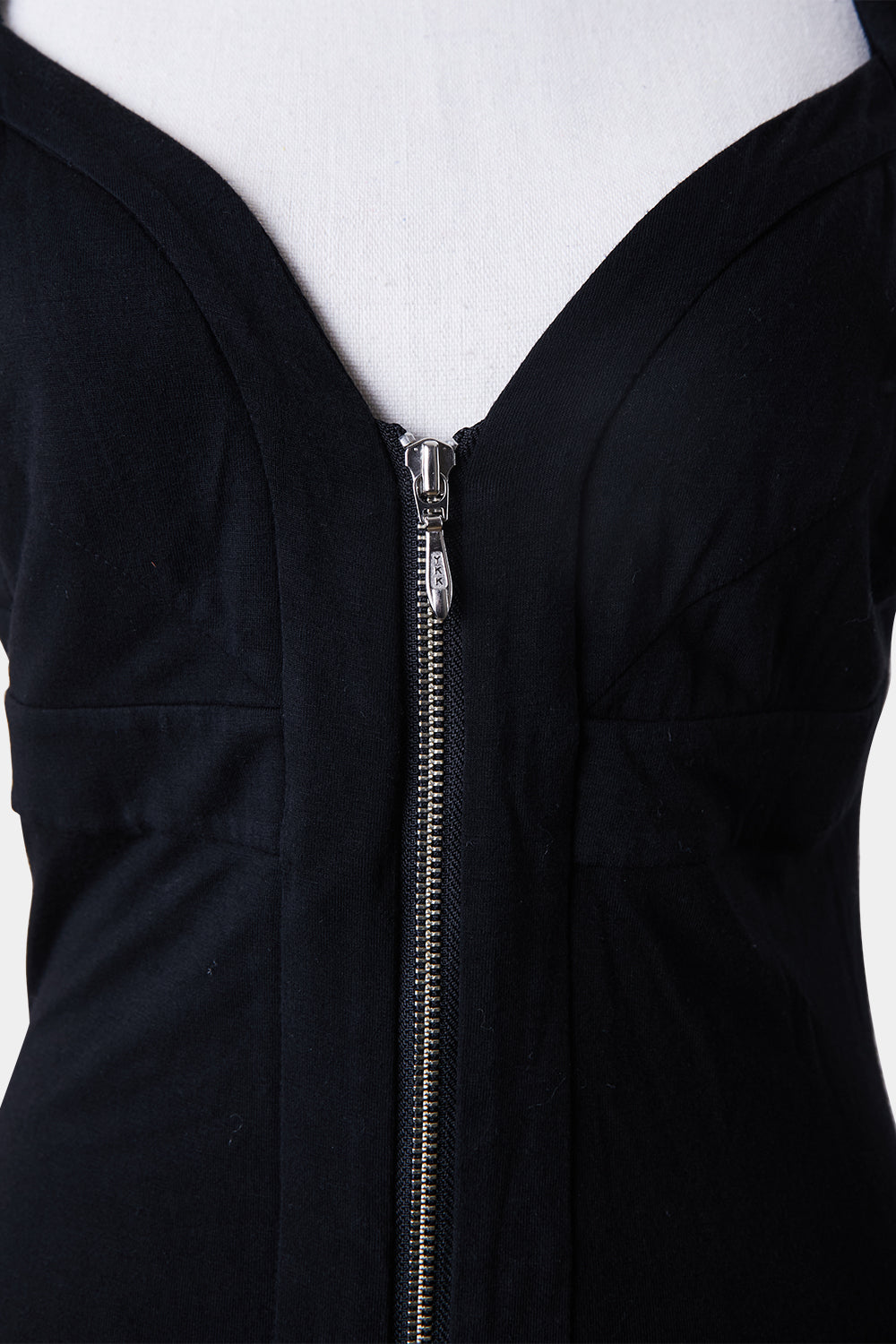 GEORGE Black Zip Up Midi Dress