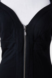 GEORGE Black Zip Up Midi Dress