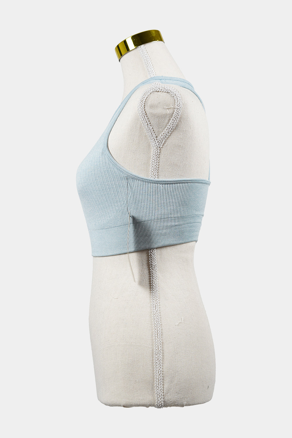 Elite Eleven Blue Ribbed Sports Crop