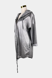 UNBRANDED Silver Hooded Parka