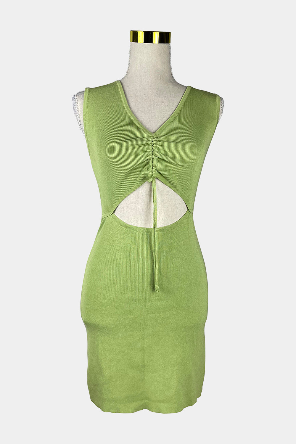 Alice In The Eve Green Ruched Knit Dress