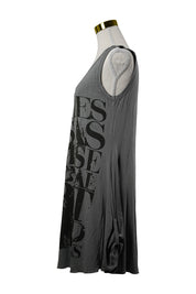 Sao Paulo Grey Graphic Tank Midi Dress