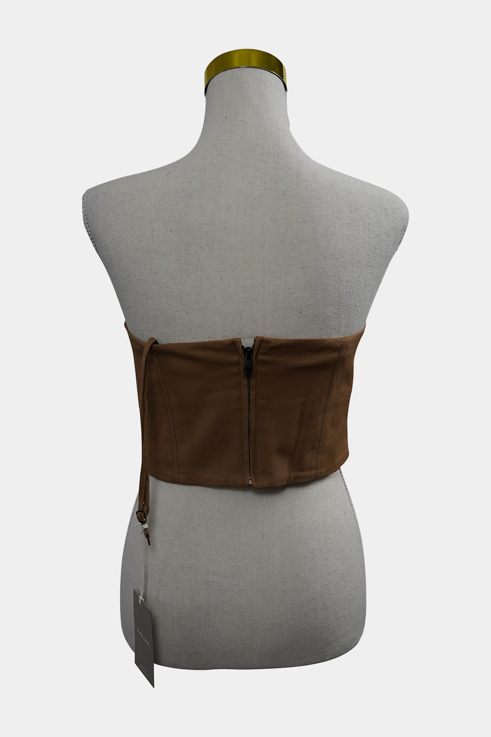 EVERLANE Brown Cropped Strapless Bustier