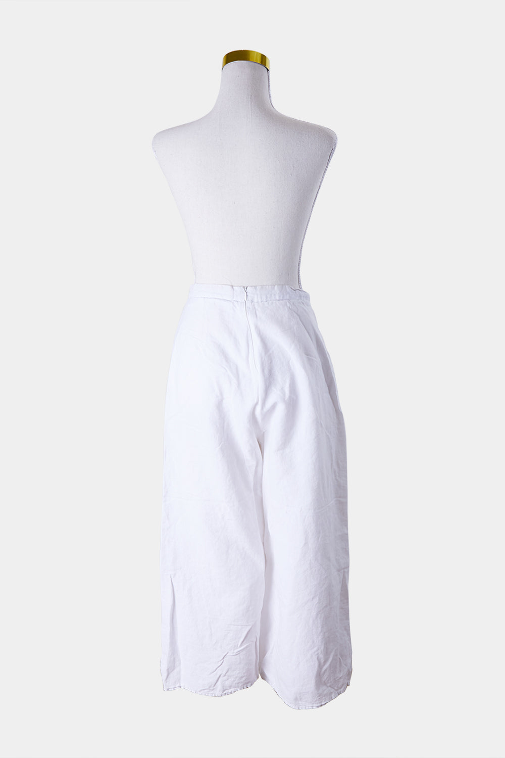 Perfect Stranger White Cotton Wide Leg Pants