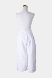 Perfect Stranger White Cotton Wide Leg Pants