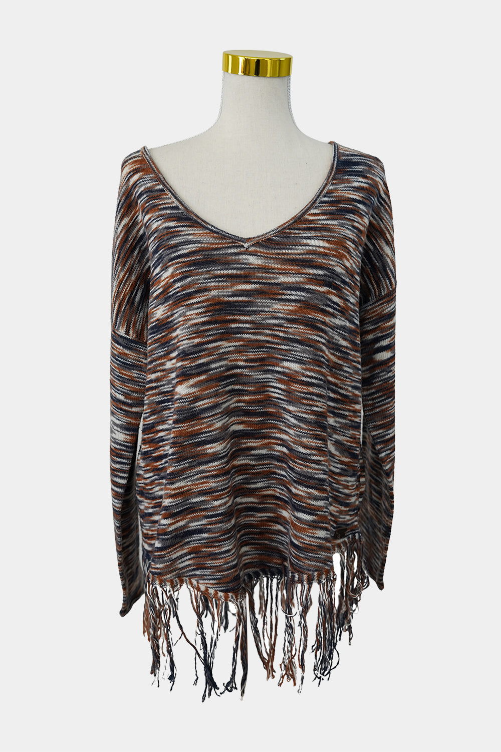 BILLABONG Orange, Grey, White Knit Jumper