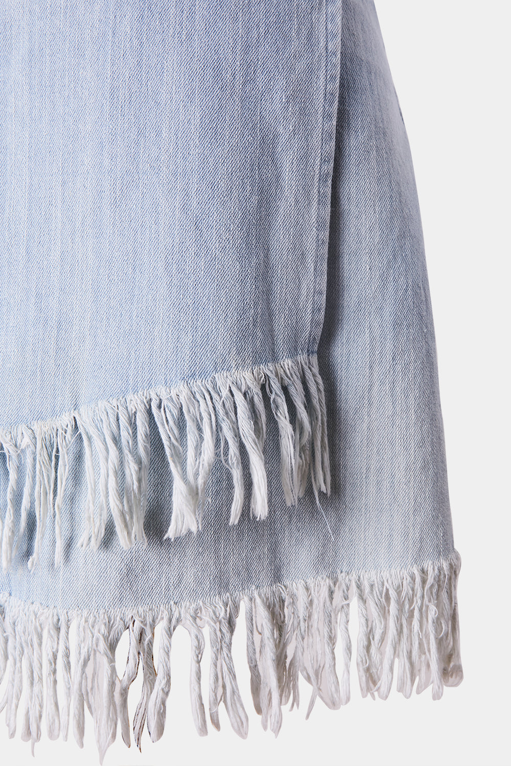 CANDIDATE Blue Denim Fringed Skirt