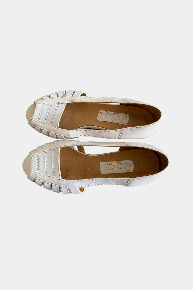 FOOTREST White Sandals