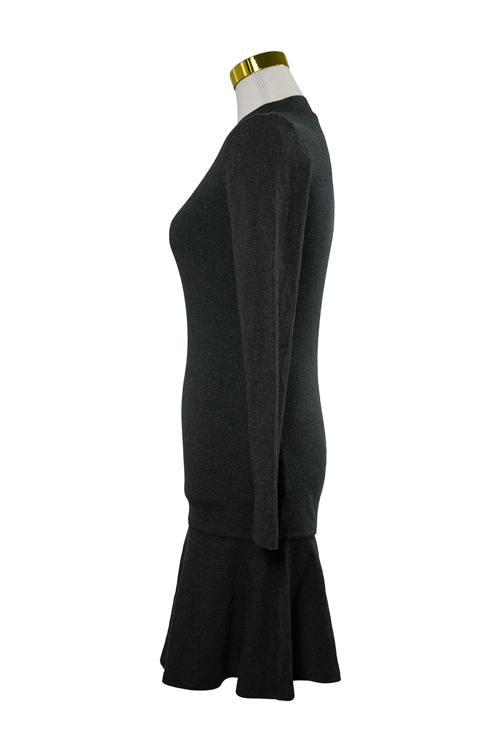 KOOKAI Grey Long Sleeve Poplin Mini Dress