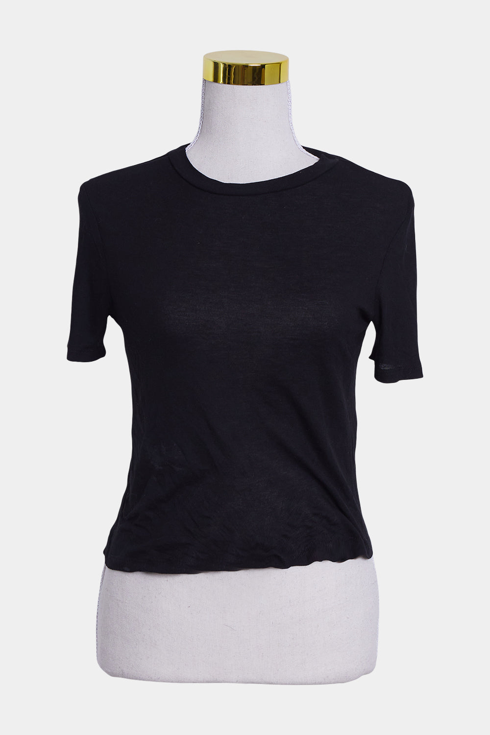 ZARA Black Sheer Fitted T Shirt