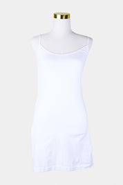 LAUXES White Stretch Slip Dress