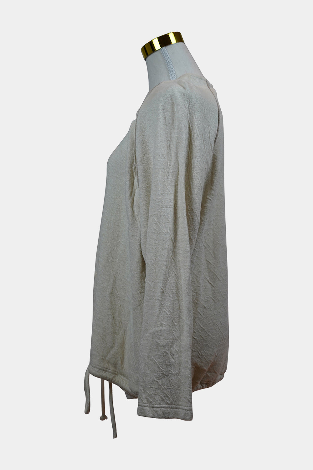 BASSIKE Cream Textured Pull Over