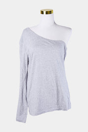 BASSIKE Grey One Shoulder Top