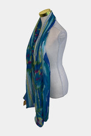 Shanti Mandir Blue Scarf