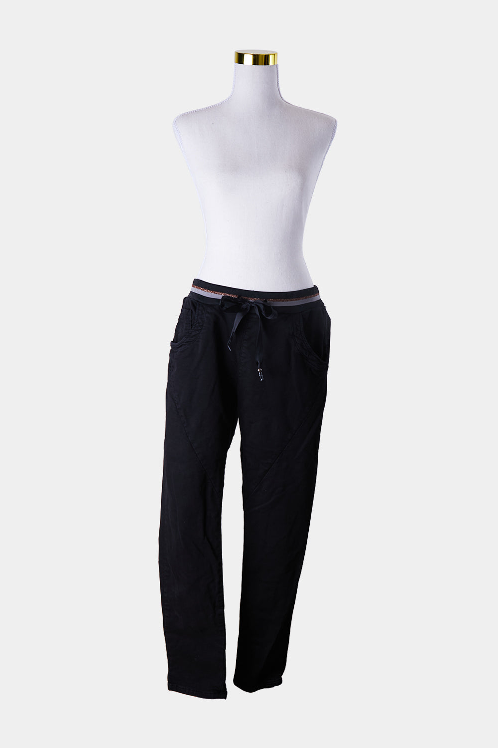 Italian Star Navy Draw String Joggers