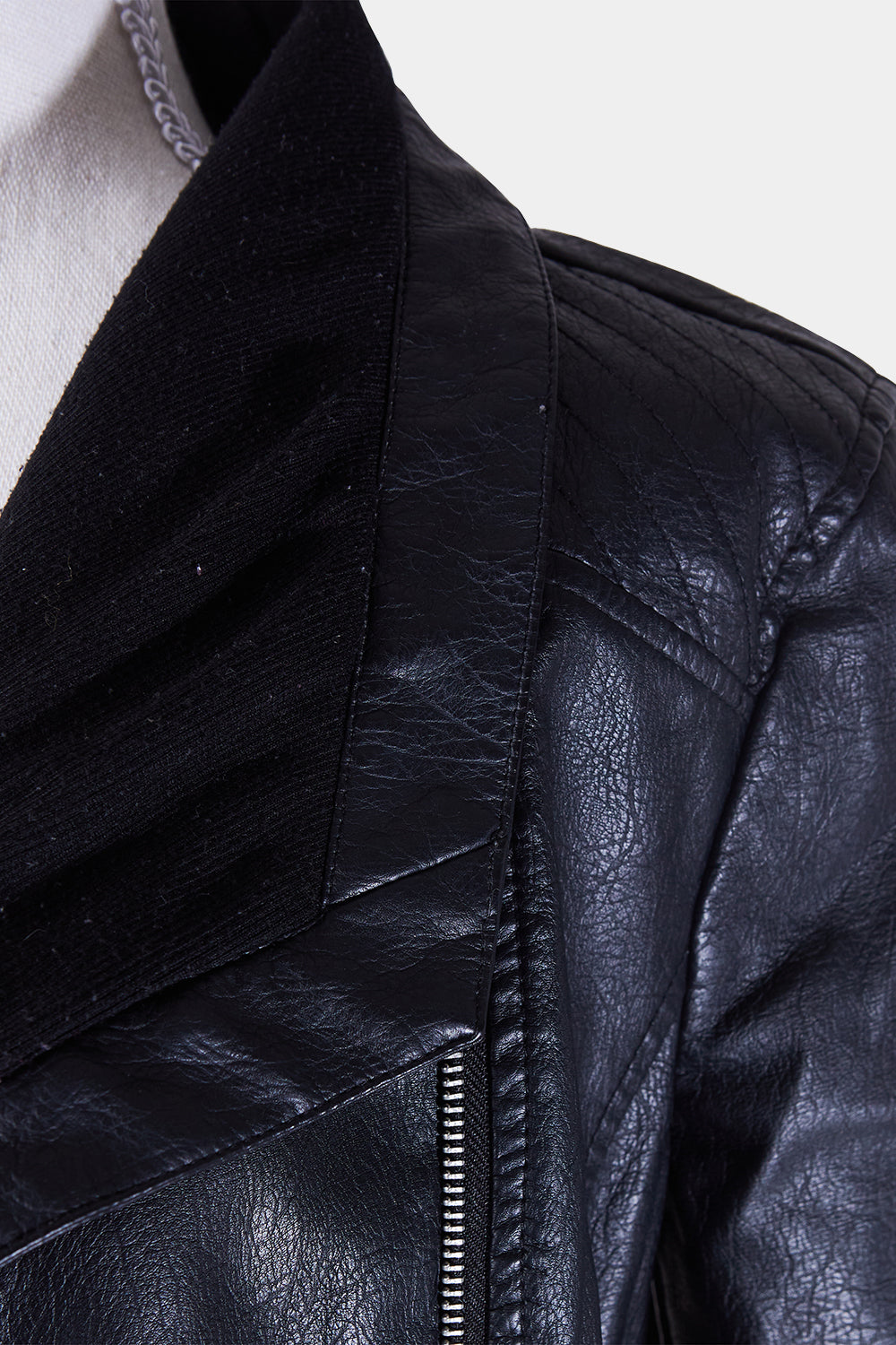TEMT Black Leather Biker Jacket
