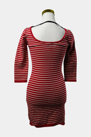 GUESS Red, White Striped Tight Mini Dress