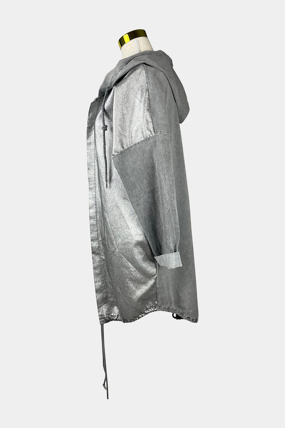 UNBRANDED Silver Hooded Parka