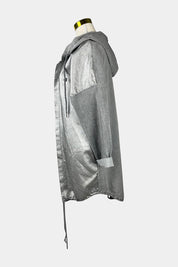 UNBRANDED Silver Hooded Parka