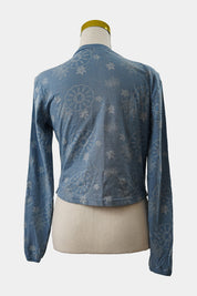 DIESEL Blue V Neck Long Sleeve Top