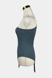 BAYSE Blue One Shoulder Bodysuit