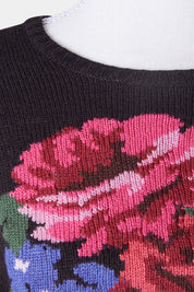 Peter Alexander Black Printed Knit Sweater