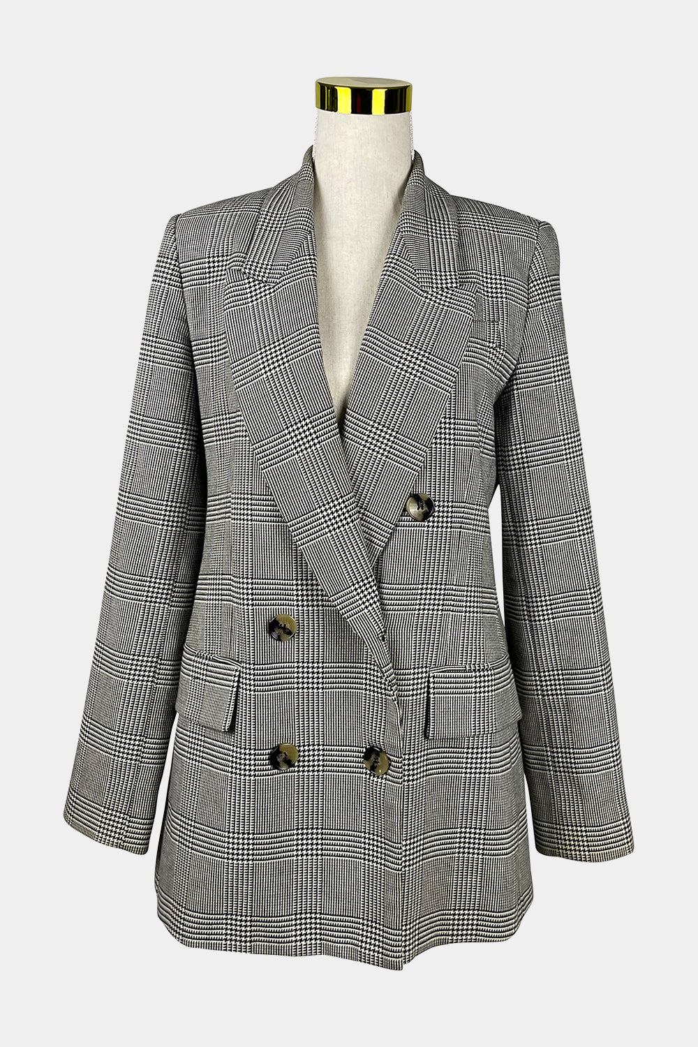 ZARA Black Houndstooth Blazer