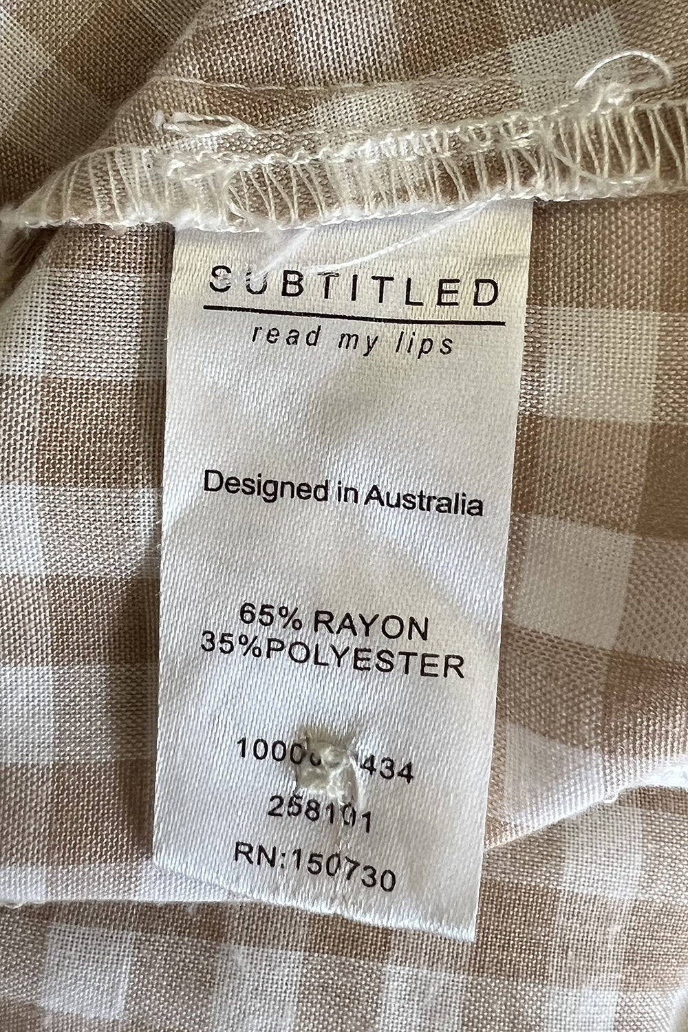 SUBTITLED White & Light Brown  Pants