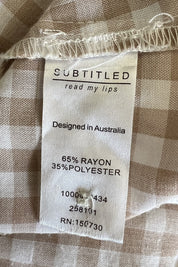 SUBTITLED White & Light Brown  Pants