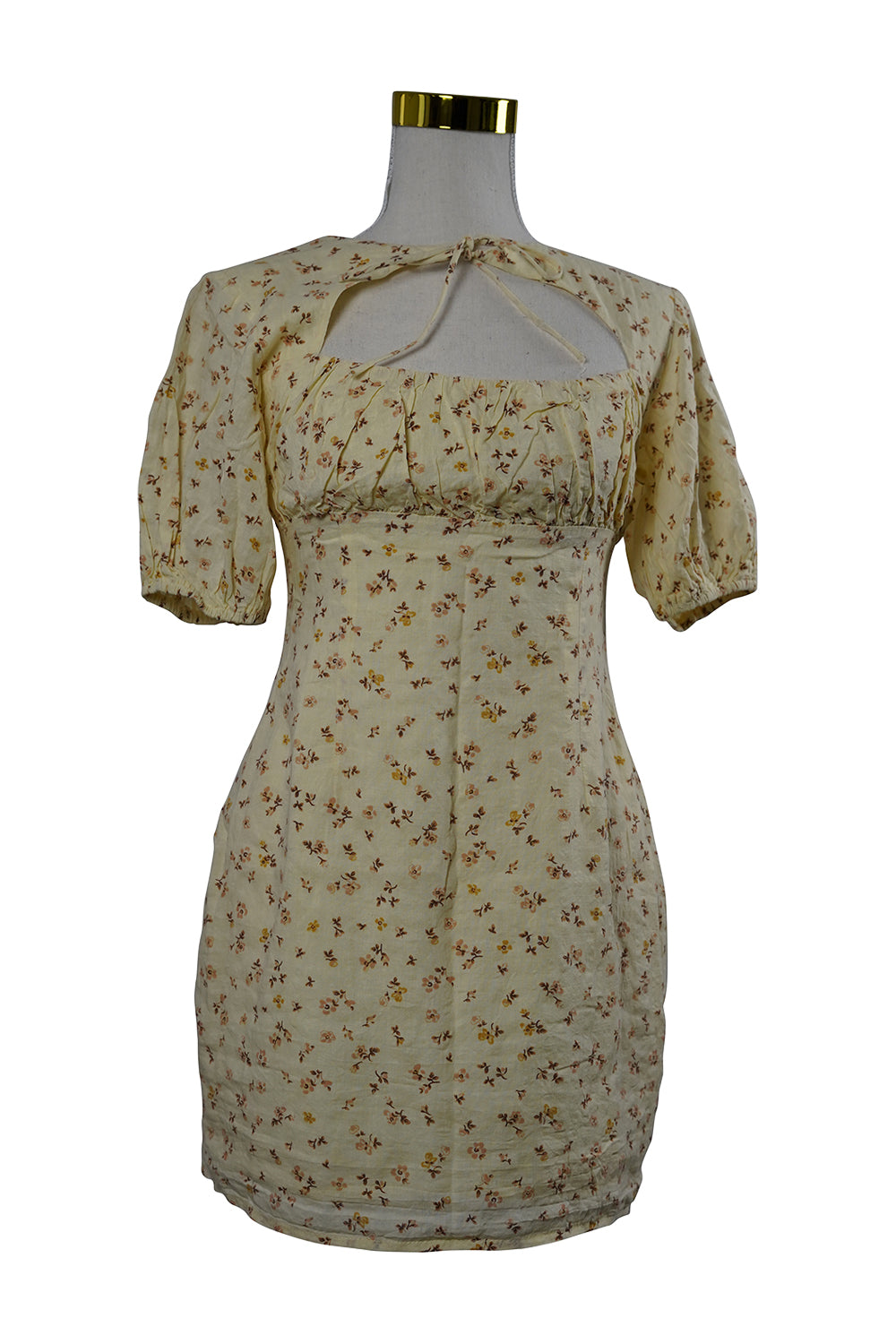SABO Yellow Mini Floral Dress