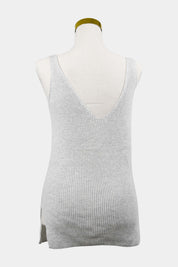 Forever New Grey Knit V Neck Singlet