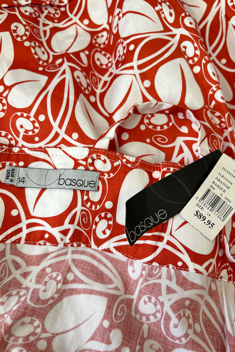 BASQUE Orange and White Dress