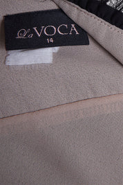 LAVOCA Black Frill Detail Cocktail Dress