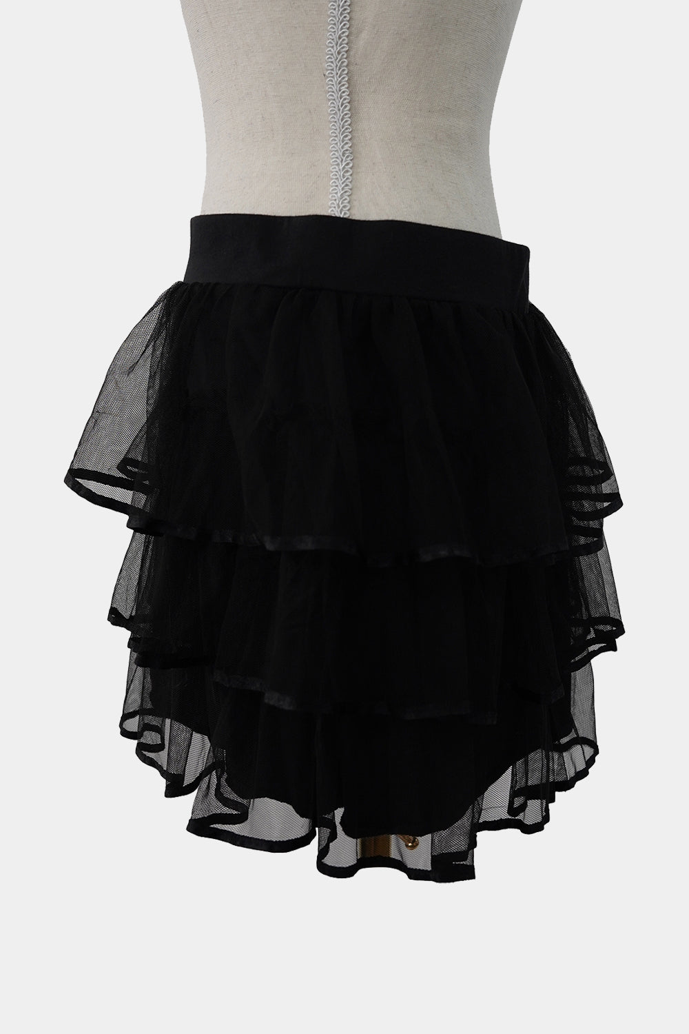 Otto Mode Black Lace Frill Mini Skirt