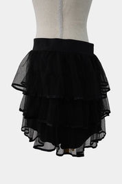 Otto Mode Black Lace Frill Mini Skirt