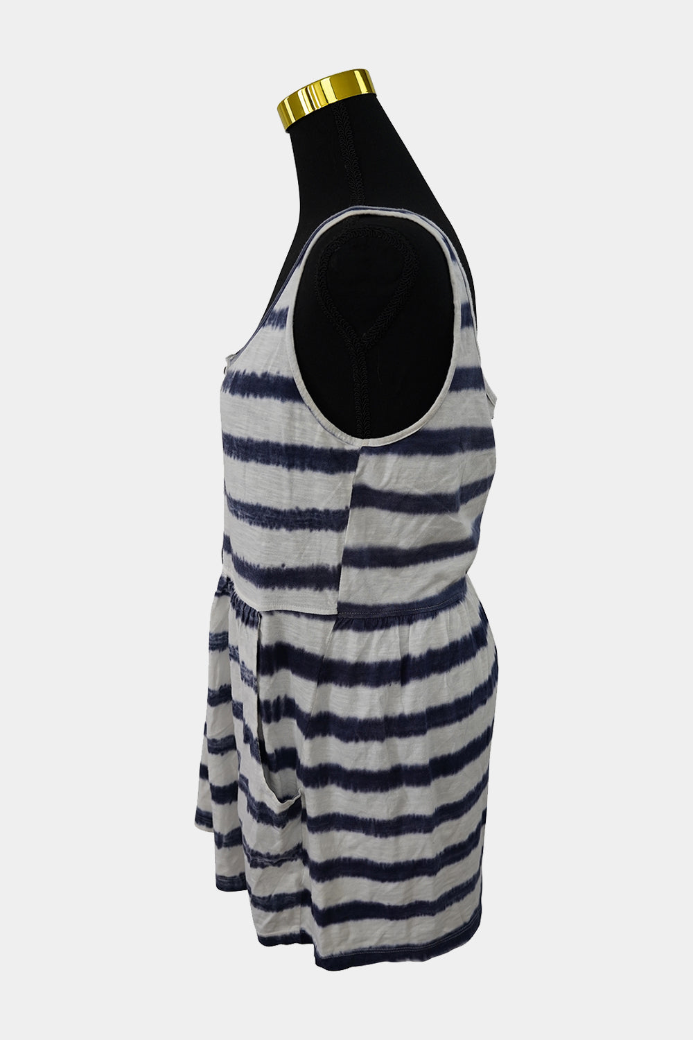ELEMENT Blue, White Button Down Mini Dress