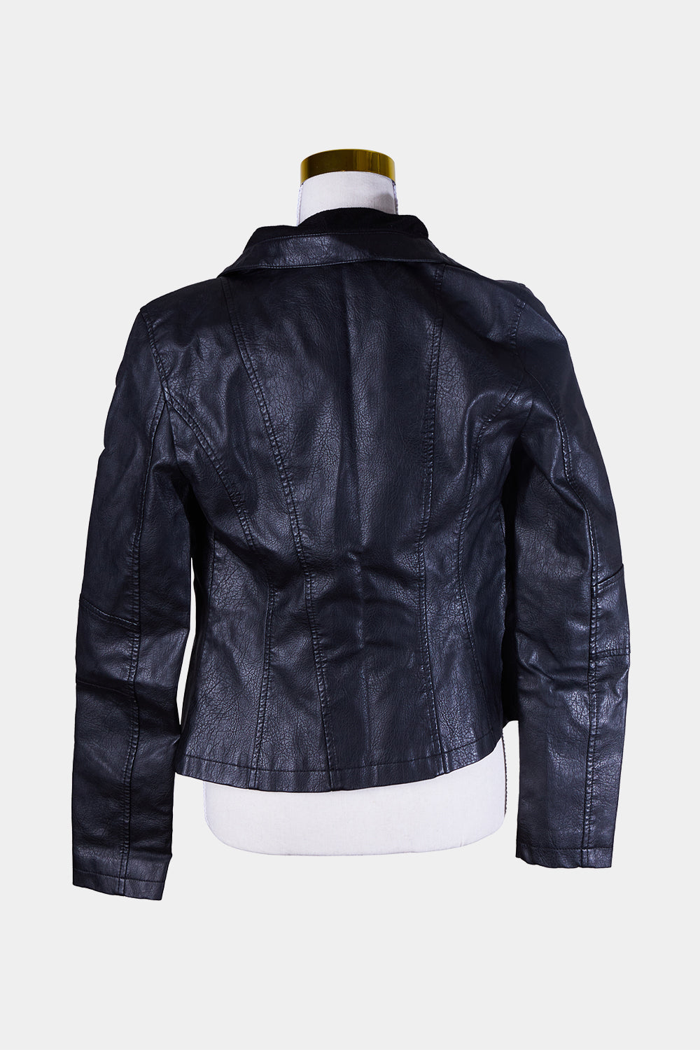 TEMT Black Leather Biker Jacket
