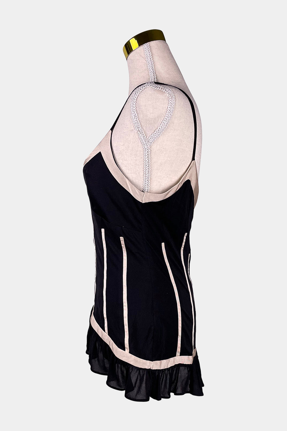Sass & Bide Cream, Black Frill Top