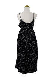 Atmos & Here Black, White Polka Dot Midi Dress
