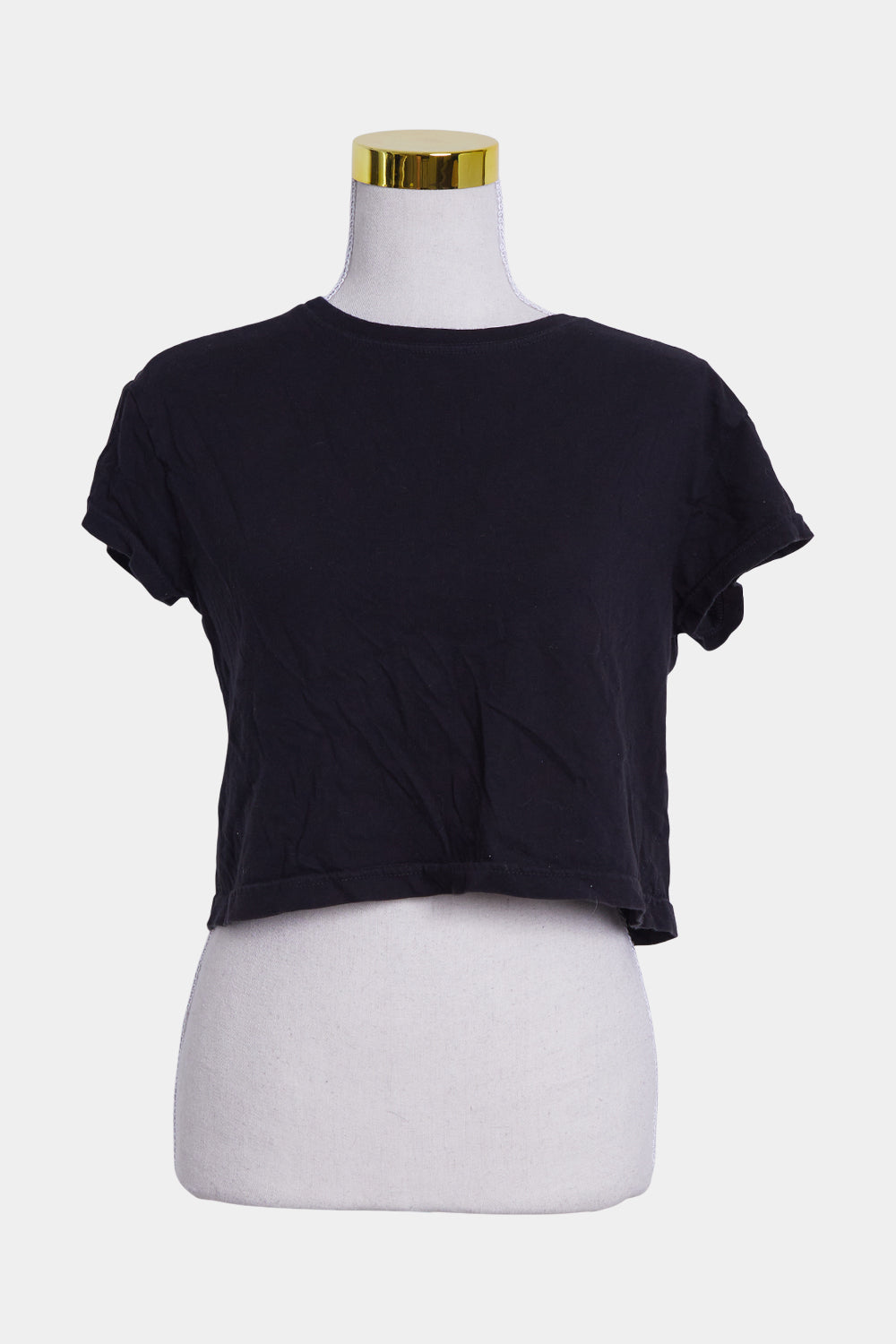 Assorted Brands Black Cropped T Shirt