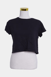 Assorted Brands Black Cropped T Shirt