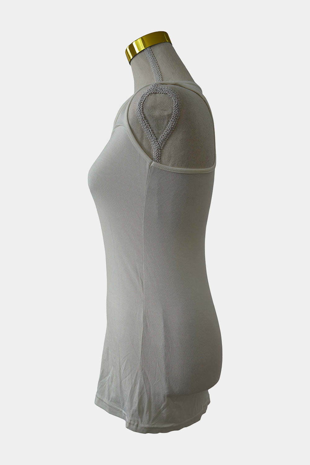 For You White Racer Back Tank
