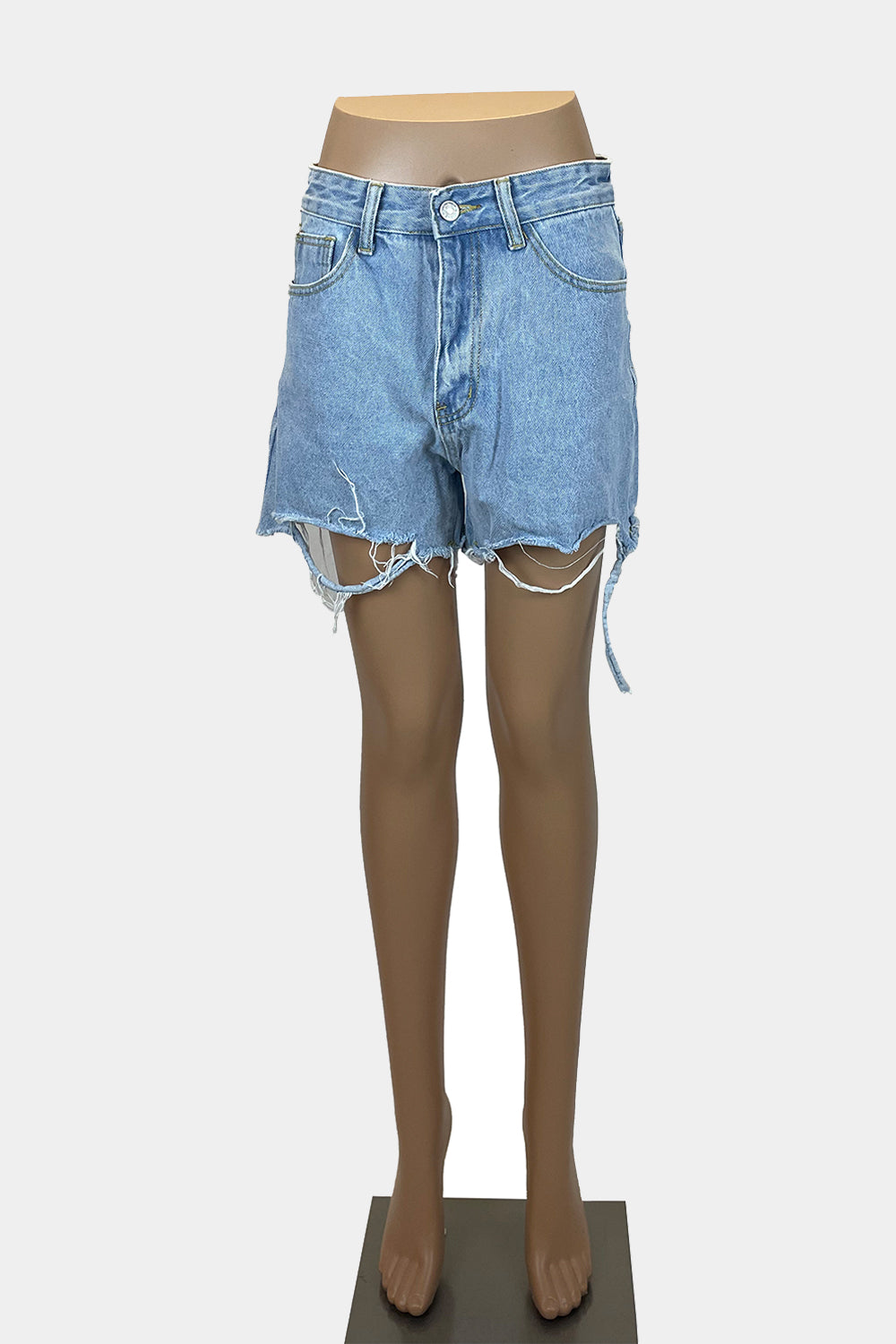 SHEIN Light Blue Denim Shorts